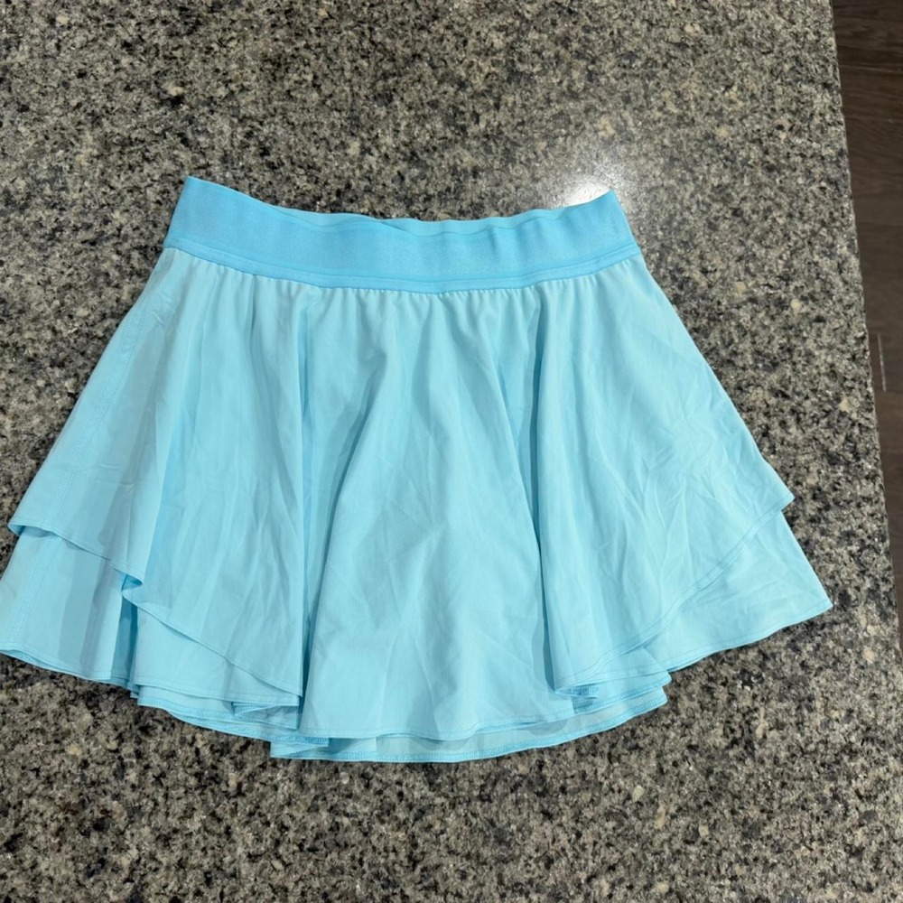 Lululemon Court Rival High-Rise Skirt Long Cyan Blue LW8AH4T Size 8